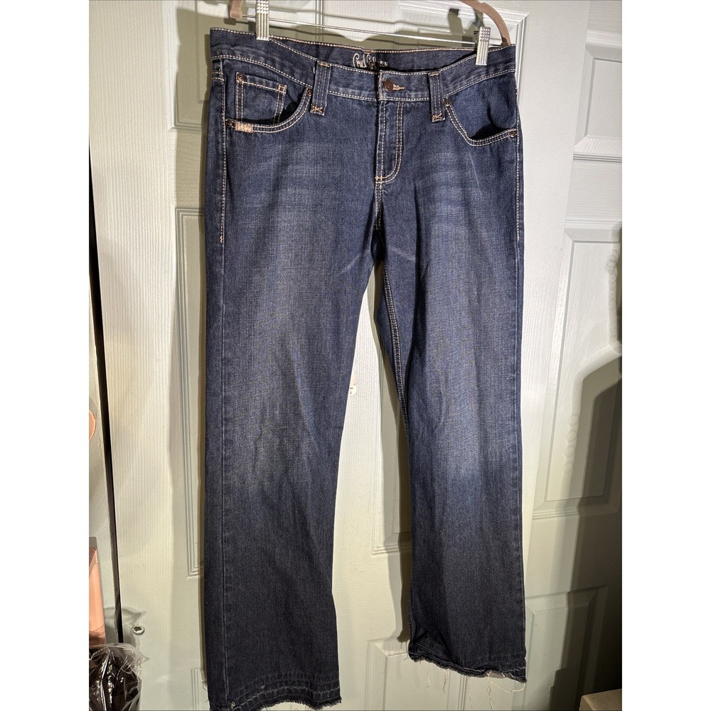 Cruel Girl Western Bootcut Women's Jeans Sz 11 Long Slim.  Frayed Hems